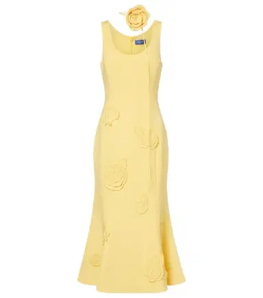 Leo Lin Emily floral-appliqué midi dress | Thumbnail 1