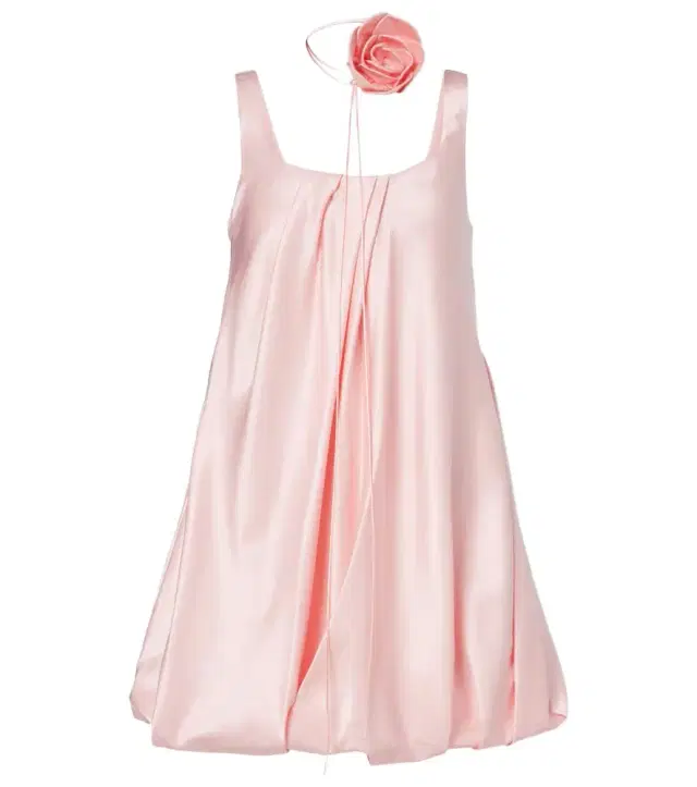 Suki cotton and silk satin minidress