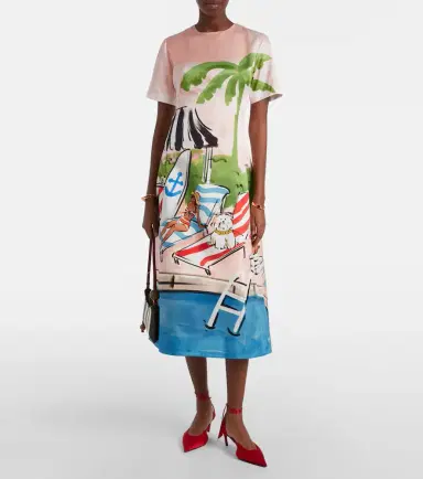 Leo Lin Caroline cotton and silk midi dress | Thumbnail 2 Leo Lin Caroline cotton and silk midi dress | Thumbnail 2