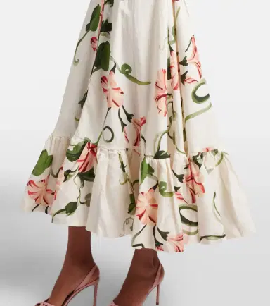 Leo Lin Becca belted floral linen-blend shirt dress | Thumbnail 4