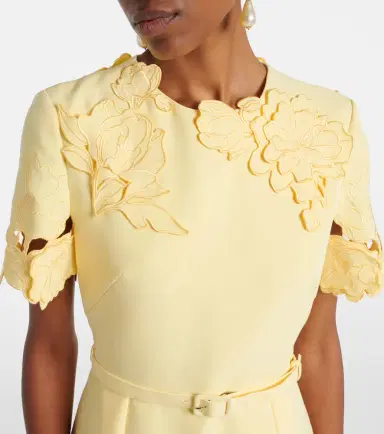 Leo Lin Aurelie belted floral-appliqué minidress | Thumbnail 6
