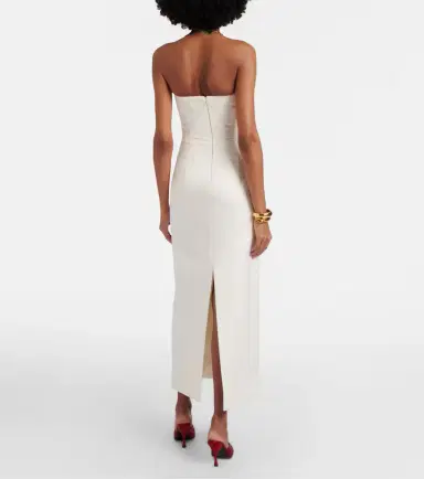 Leo Lin Floral-appliqué halterneck gown | Thumbnail 3 Leo Lin Floral-appliqué halterneck gown | Thumbnail 3