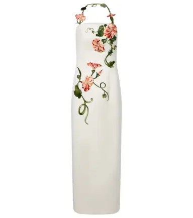 Leo Lin Floral-appliqué halterneck gown | Thumbnail 1 Leo Lin Floral-appliqué halterneck gown | Thumbnail 1