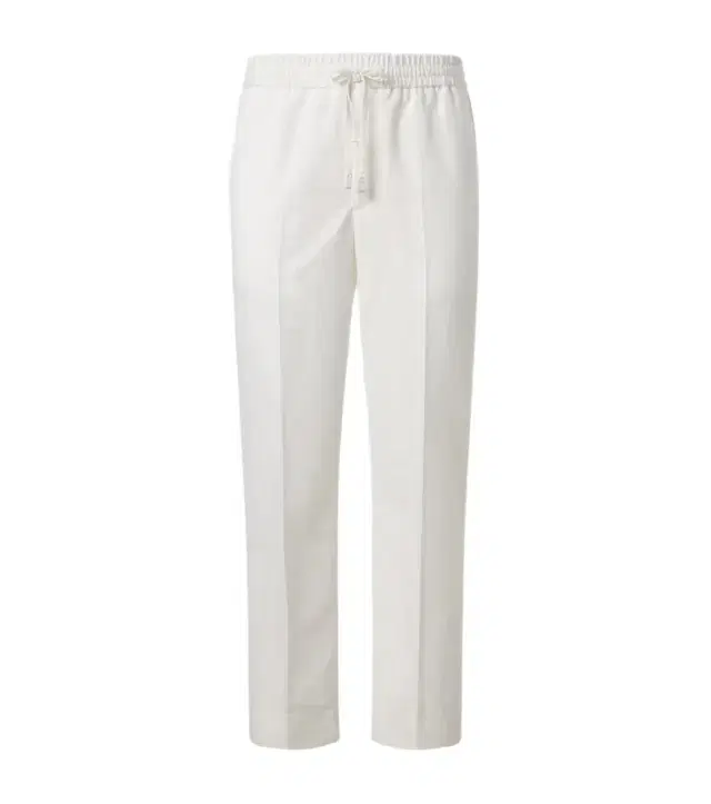 Linen and cotton straight pants