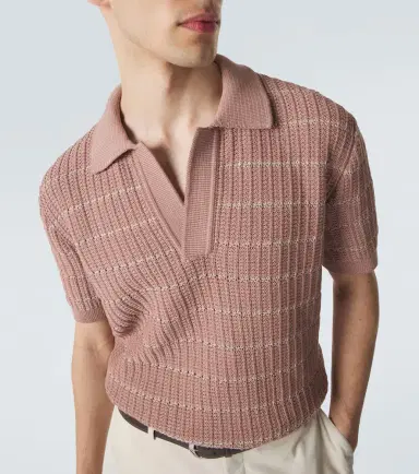 Brioni Embroidered cotton and linen polo shirt | Thumbnail 4 Brioni Embroidered cotton and linen polo shirt | Thumbnail 4