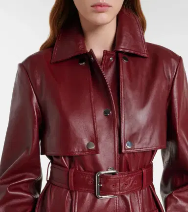 Sportmax Paste leather trench coat | Thumbnail 3