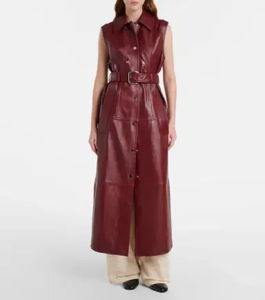 Sportmax Paste leather trench coat | Thumbnail 4