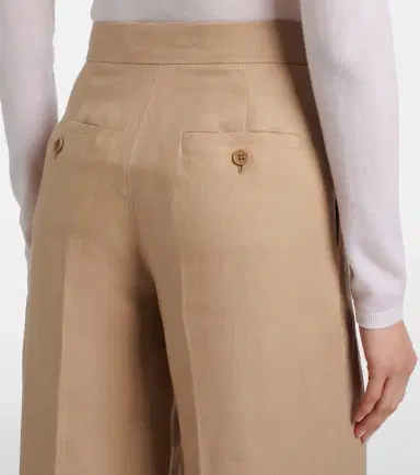 Max Mara Big pleated linen wide-leg pants | Thumbnail 2 Max Mara Big pleated linen wide-leg pants | Thumbnail 2