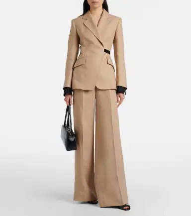 Max Mara Big pleated linen wide-leg pants | Thumbnail 4 Max Mara Big pleated linen wide-leg pants | Thumbnail 4