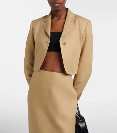 Max Mara Buono cropped linen blazer | Thumbnail 3 Max Mara Buono cropped linen blazer | Thumbnail 3