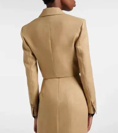 Max Mara Buono cropped linen blazer | Thumbnail 4 Max Mara Buono cropped linen blazer | Thumbnail 4