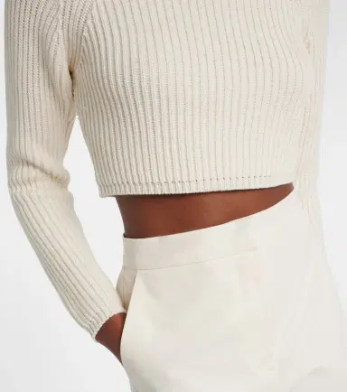 Max Mara Campo ribbed-knit cropped turtleneck sweater | Thumbnail 5