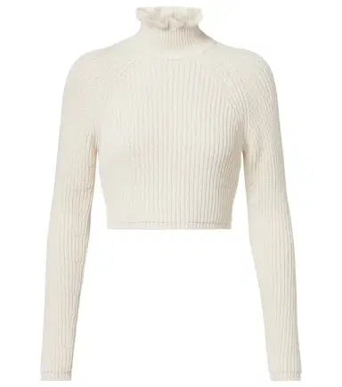 Max Mara Campo ribbed-knit cropped turtleneck sweater | Thumbnail 1