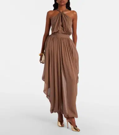Elie Saab Draped silk pants | Thumbnail 2