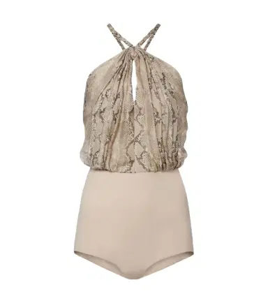 Elie Saab Snake-print silk chiffon halterneck maxi dress | Thumbnail 1