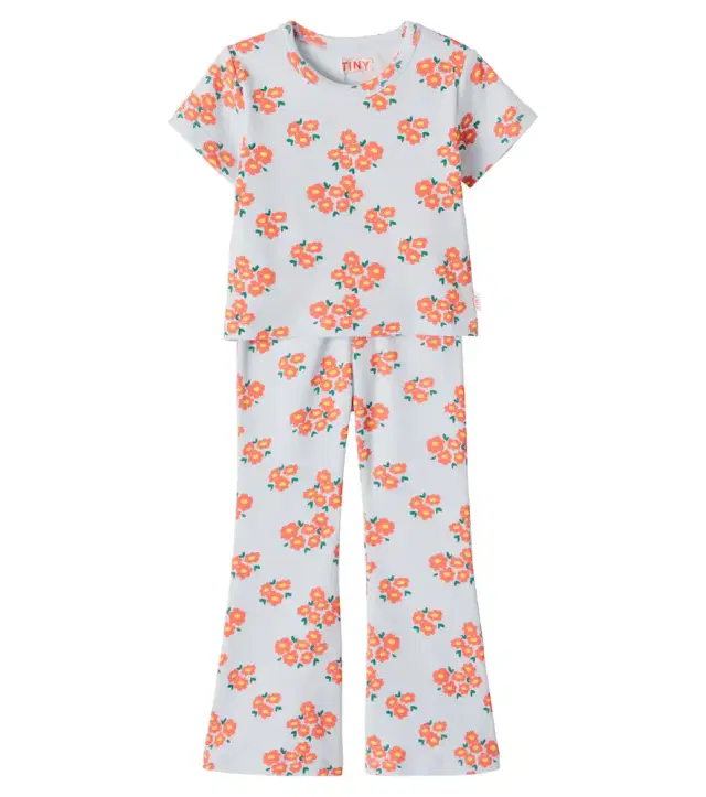 Tinycottons Floral cotton top and pants set