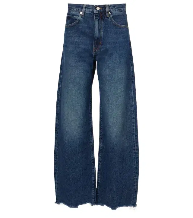 Frame Bow frayed barrel-leg jeans