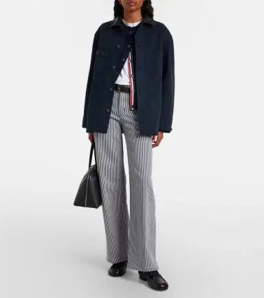 Frame Le Slim Palazzo striped wide-leg pants | Thumbnail 3 Frame Le Slim Palazzo striped wide-leg pants | Thumbnail 3