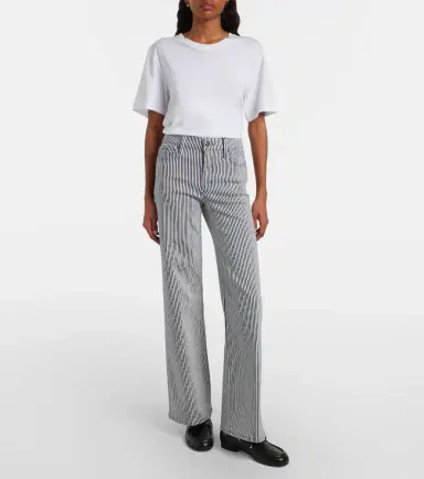 Frame Le Slim Palazzo striped wide-leg pants | Thumbnail 6 Frame Le Slim Palazzo striped wide-leg pants | Thumbnail 6
