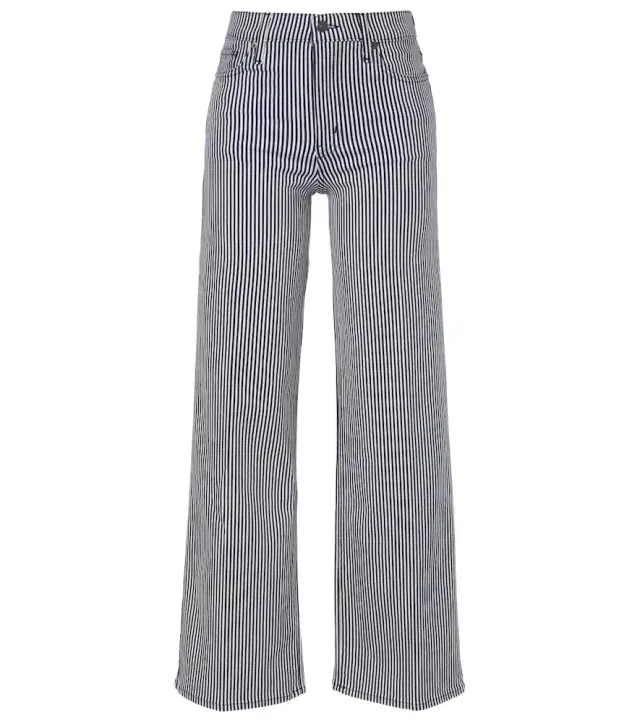 Frame Le Slim Palazzo striped wide-leg pants