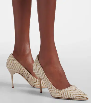 Manolo Blahnik BB woven pumps | Thumbnail 5