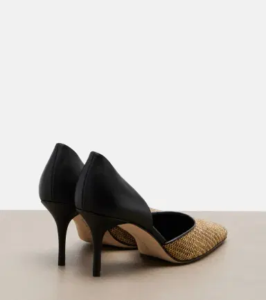 Manolo Blahnik Taylerbinu leather-trimmed woven pumps | Thumbnail 4