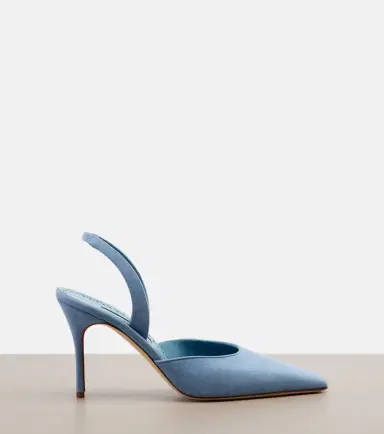 Manolo Blahnik Borelapla suede slingback pumps | Thumbnail 2