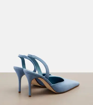 Manolo Blahnik Borelapla suede slingback pumps | Thumbnail 4