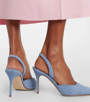 Manolo Blahnik Borelapla suede slingback pumps | Thumbnail 6