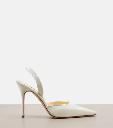 Manolo Blahnik Borelapla satin slingback pumps | Thumbnail 3 Manolo Blahnik Borelapla satin slingback pumps | Thumbnail 3