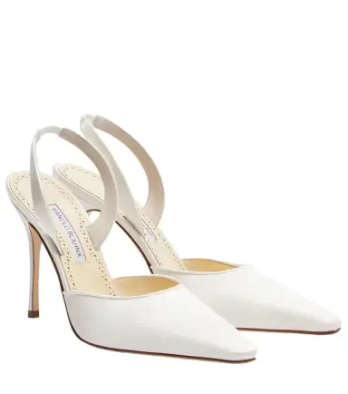 Manolo Blahnik Borelapla satin slingback pumps | Thumbnail 1 Manolo Blahnik Borelapla satin slingback pumps | Thumbnail 1