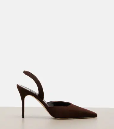 Manolo Blahnik Borelapla suede slingback pumps | Thumbnail 3 Manolo Blahnik Borelapla suede slingback pumps | Thumbnail 3