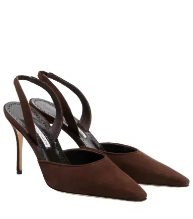 Manolo Blahnik Borelapla suede slingback pumps | Thumbnail 1 Manolo Blahnik Borelapla suede slingback pumps | Thumbnail 1