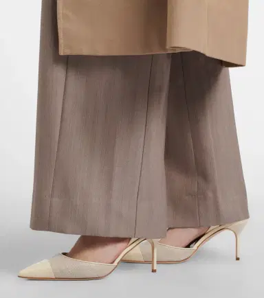 Manolo Blahnik Capsli leather-trimmed slingback pumps | Thumbnail 6 Manolo Blahnik Capsli leather-trimmed slingback pumps | Thumbnail 6