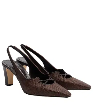 Manolo Blahnik Montbalo raffia slingback pumps | Thumbnail 1 Manolo Blahnik Montbalo raffia slingback pumps | Thumbnail 1
