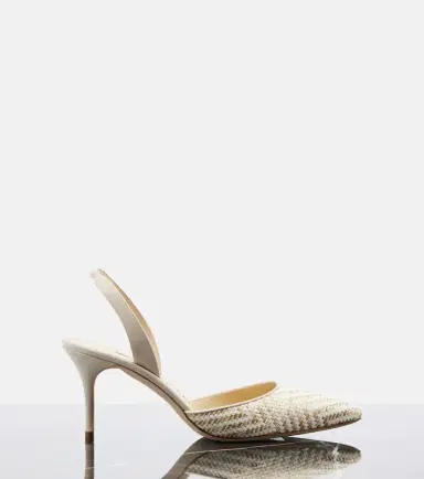 Manolo Blahnik Carolyne woven slingback pumps | Thumbnail 2