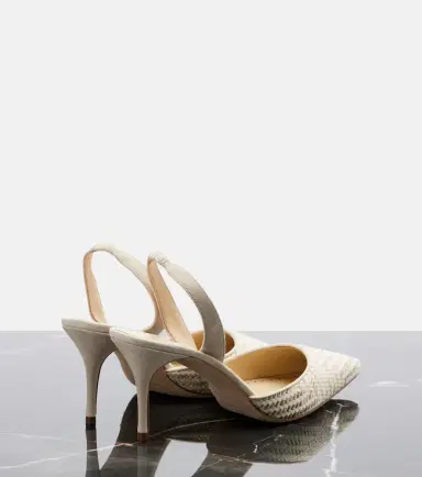 Manolo Blahnik Carolyne woven slingback pumps | Thumbnail 4