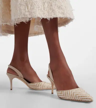 Manolo Blahnik Carolyne woven slingback pumps | Thumbnail 5