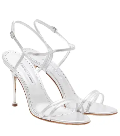 Manolo Blahnik Ciagapla 105 metallic leather sandals | Thumbnail 1 Manolo Blahnik Ciagapla 105 metallic leather sandals | Thumbnail 1