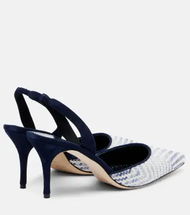 Manolo Blahnik Carolyne 70 raffia slingback pumps | Thumbnail 2 Manolo Blahnik Carolyne 70 raffia slingback pumps | Thumbnail 2