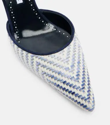 Manolo Blahnik Carolyne 70 raffia slingback pumps | Thumbnail 4 Manolo Blahnik Carolyne 70 raffia slingback pumps | Thumbnail 4