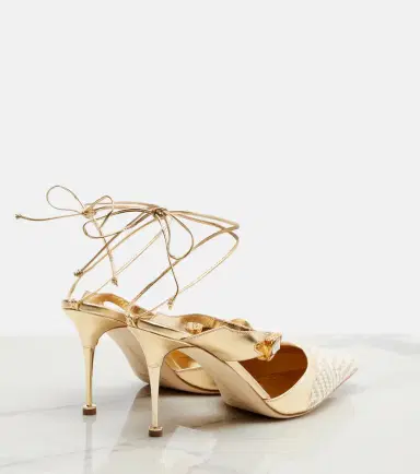 Manolo Blahnik Soria embellished leather-trimmed pumps | Thumbnail 2 Manolo Blahnik Soria embellished leather-trimmed pumps | Thumbnail 2