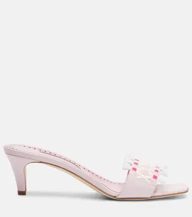 Manolo Blahnik More embroidered leather mules | Thumbnail 2 Manolo Blahnik More embroidered leather mules | Thumbnail 2