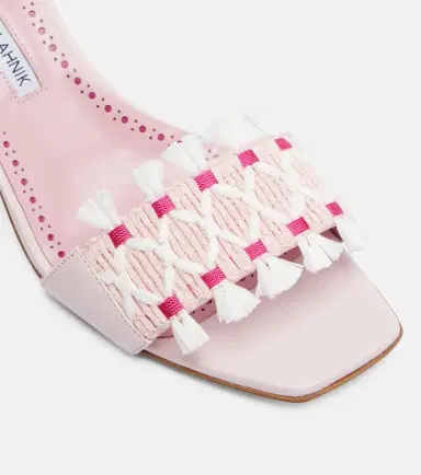 Manolo Blahnik More embroidered leather mules | Thumbnail 3 Manolo Blahnik More embroidered leather mules | Thumbnail 3