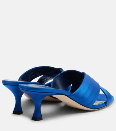 Manolo Blahnik Viera 50 satin mules | Thumbnail 2 Manolo Blahnik Viera 50 satin mules | Thumbnail 2
