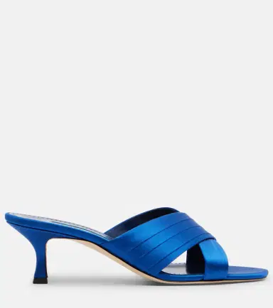 Manolo Blahnik Viera 50 satin mules | Thumbnail 4 Manolo Blahnik Viera 50 satin mules | Thumbnail 4