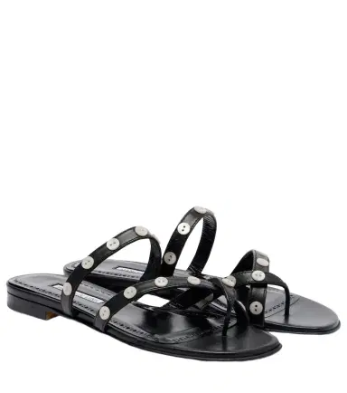 Manolo Blahnik Irafli embellished leather thong sandals | Thumbnail 1