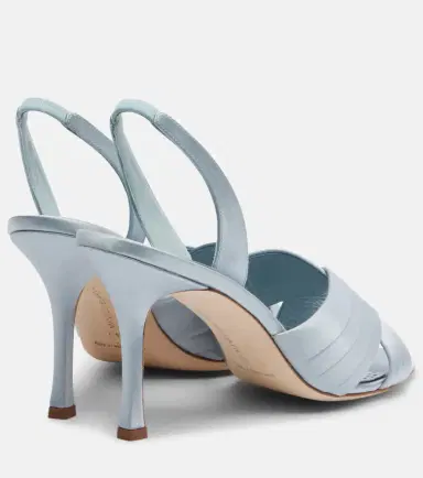 Manolo Blahnik Viera 90 satin slingback sandals | Thumbnail 2 Manolo Blahnik Viera 90 satin slingback sandals | Thumbnail 2