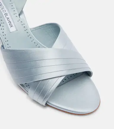 Manolo Blahnik Viera 90 satin slingback sandals | Thumbnail 3 Manolo Blahnik Viera 90 satin slingback sandals | Thumbnail 3