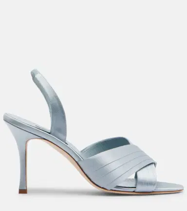 Manolo Blahnik Viera 90 satin slingback sandals | Thumbnail 4 Manolo Blahnik Viera 90 satin slingback sandals | Thumbnail 4
